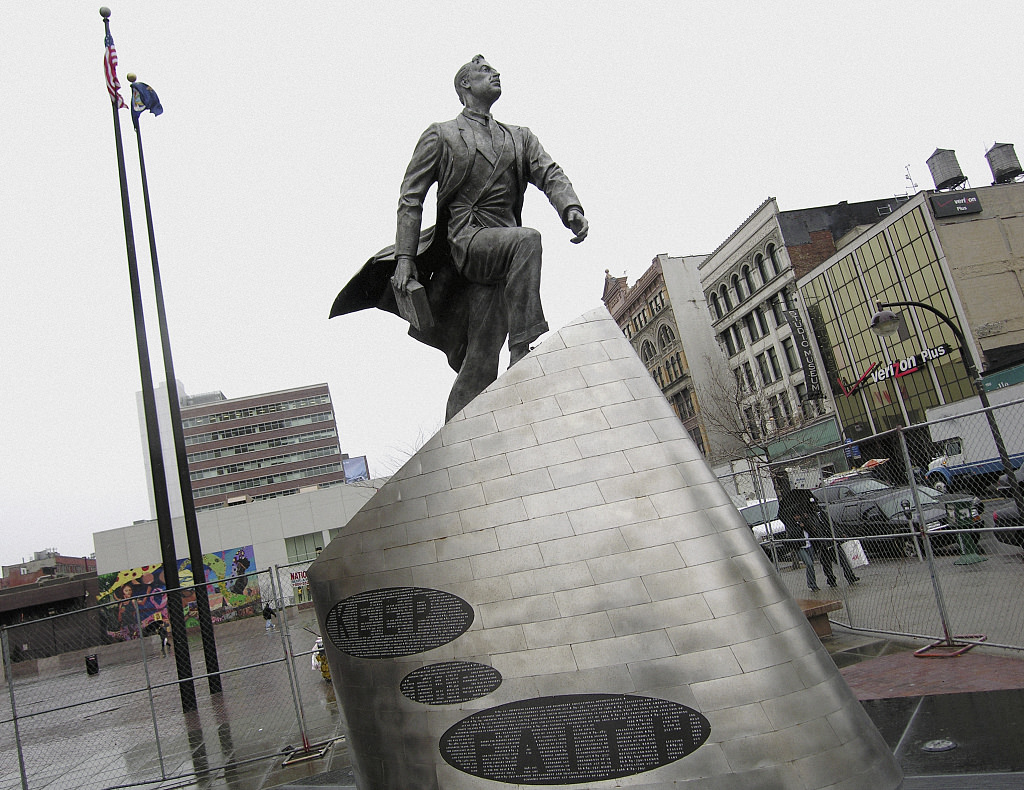 Adam Clayton Powell Statue, W. 125Th St. At Adam Clayton Powell Blvd., Harlem, 2005.