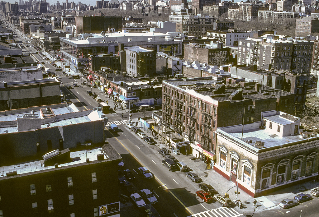 View Sw Along Frederick Douglass Blvd. From Roof Of St. Nicholas Houses, W. 127Th St., Harlem, 2001.