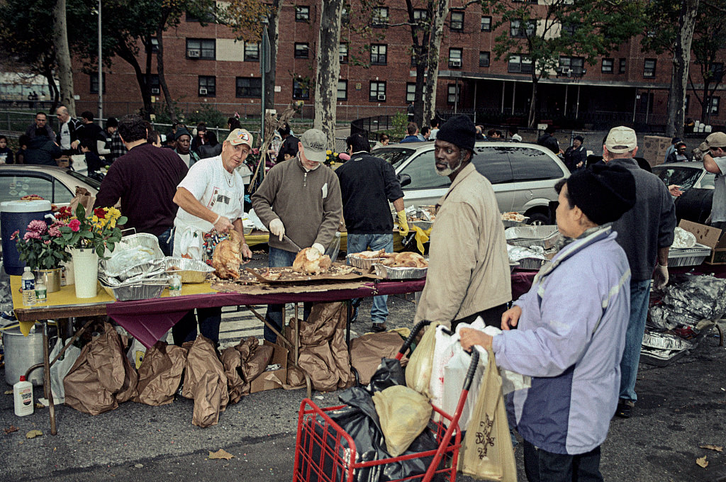 Thanksgiving Dinner By Sister Mary And Friends, W. 125Th St. At Morningside Ave., Harlem, 2007.
