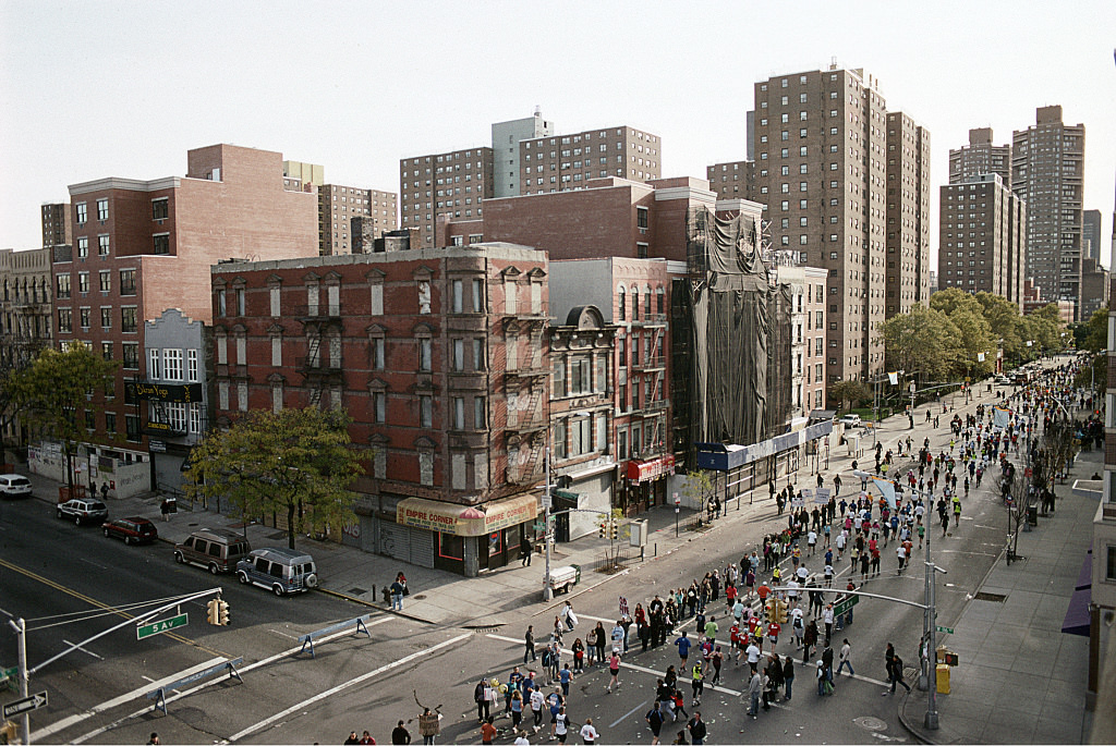 New York City Marathon, View South Along 5Th Ave. From 116Th St., Harlem, 2008.