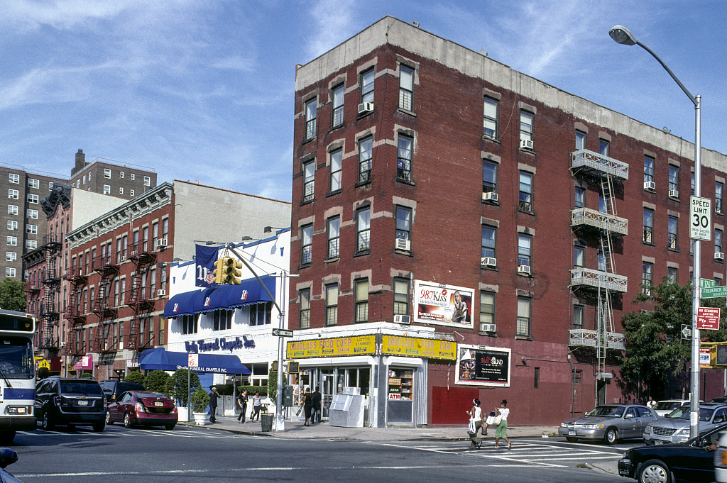 View Ne Along Frederick Douglass Blvd. From W. 126Th St., Harlem, 2008.