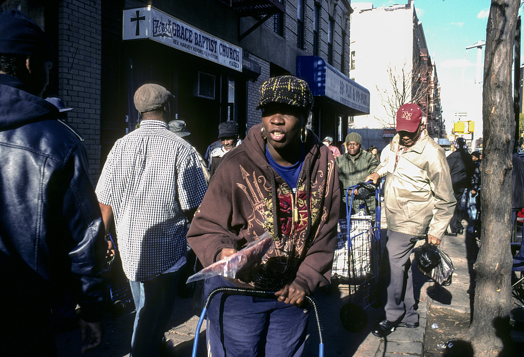 Free Food, First Grace Baptist Church, 2799 Frederick Douglass Blvd., Harlem, 2009.