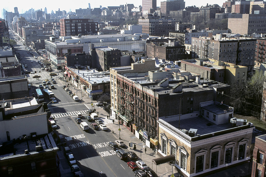 View Sw Along Frederick Douglass Blvd. From Roof Of St. Nicholas Houses, W. 127Th St., Harlem, 2009.