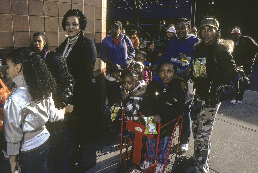 Malcolm X Blvd. Between W. 137Th St. And W. 138Th St., Harlem, 2009. Thanksgiving Turkey Line, Salvation Army, 2009.