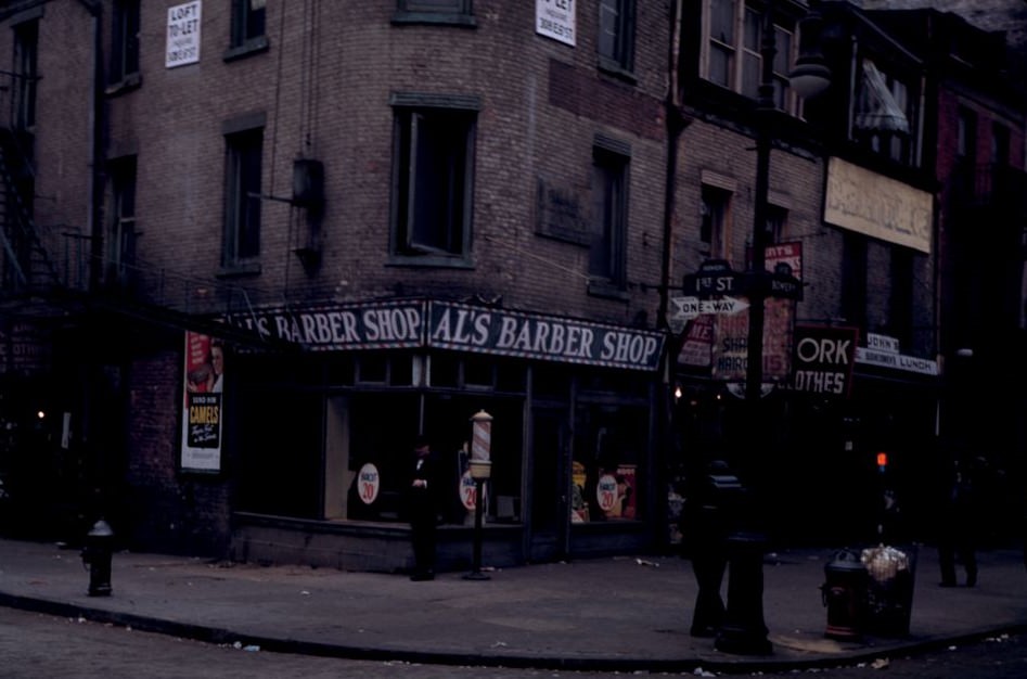 S. E. Corner 1St St. And The Bowery, 1942