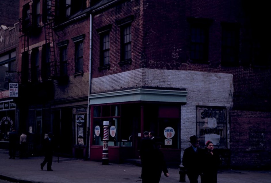 N.e. Corner 1St St. And The Bowery, 1942