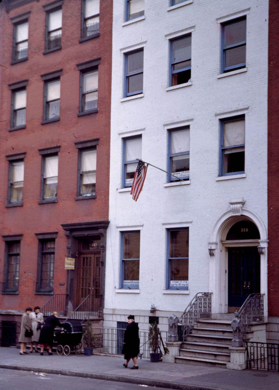 White House Front In Drab Surroundings, 1942
