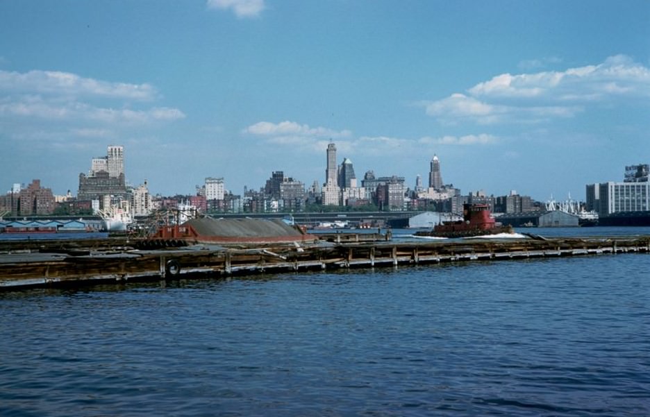 Toward Brooklyn From South Ferry, 1960