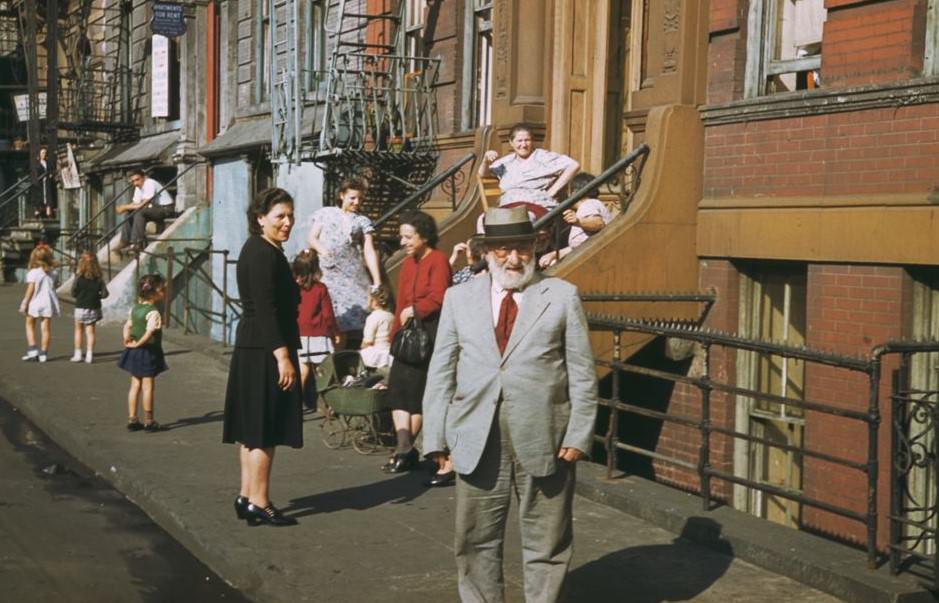 Residents Of Lower Clinton St Near East River, 1941