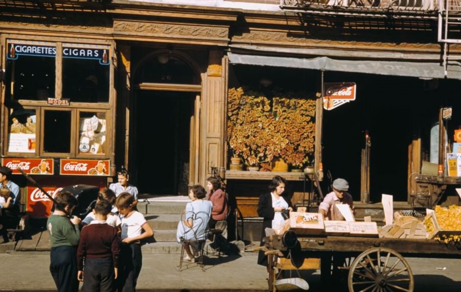 Stores Near Corner Of Broome St. And Baruch Place, Lower East Side, 1941