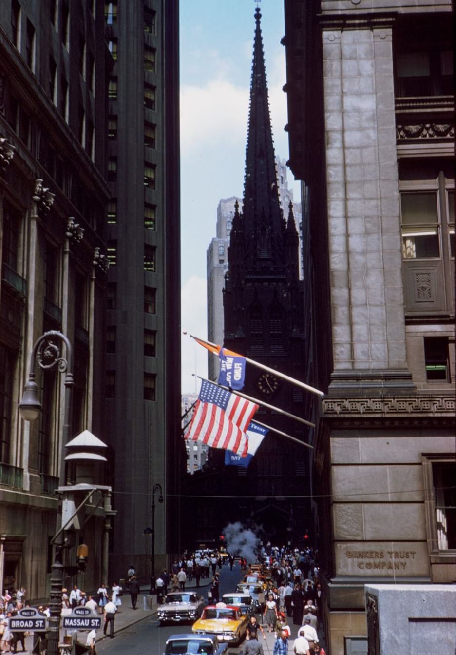 Wall Street From Broad Street, 1960