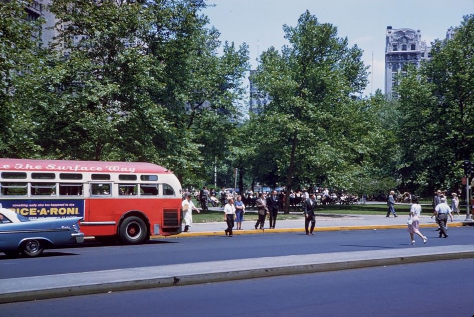 City Hall Square From Park Row, 1960