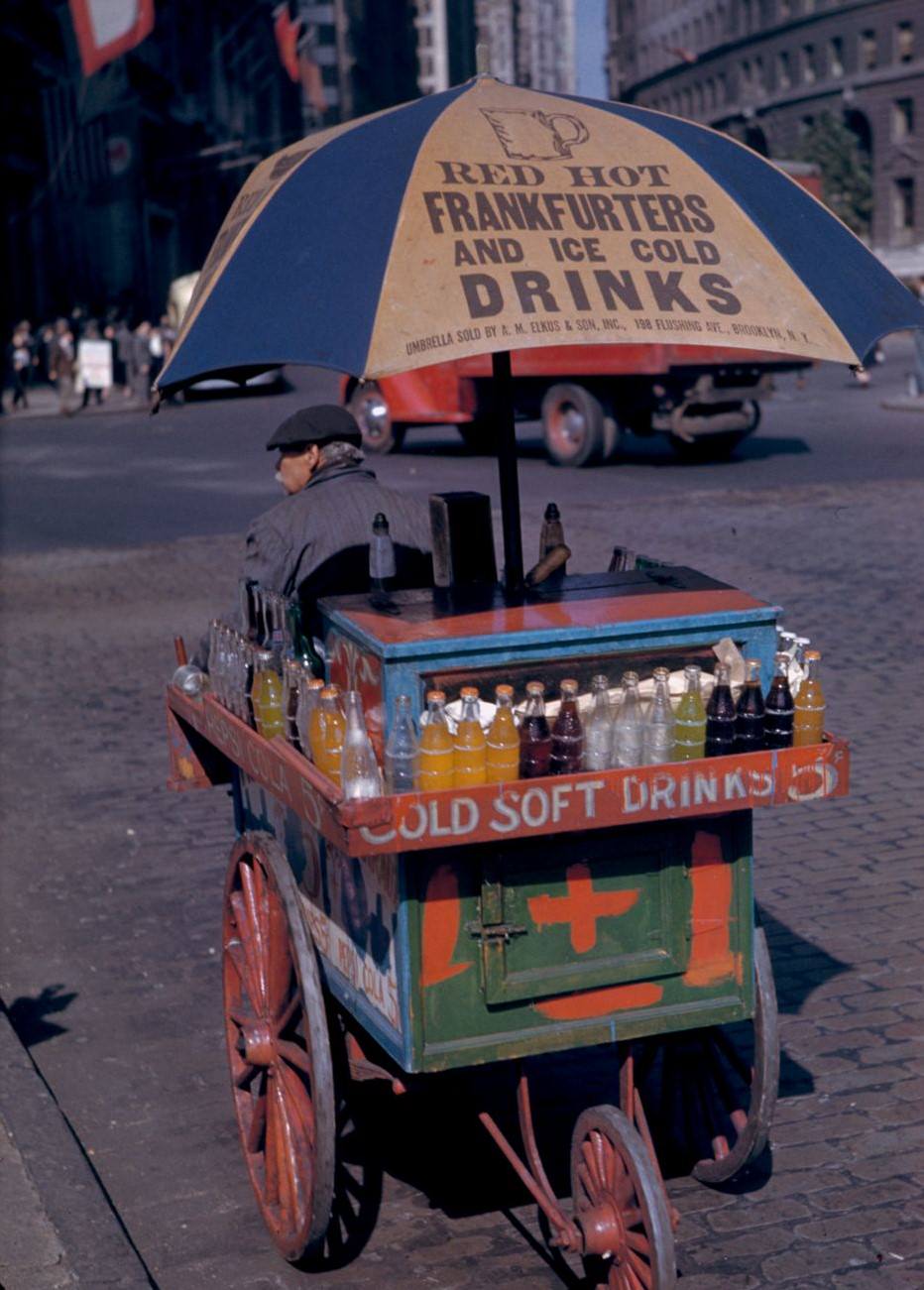 Portable Soft Drink Stand At Bowling Green, 1942
