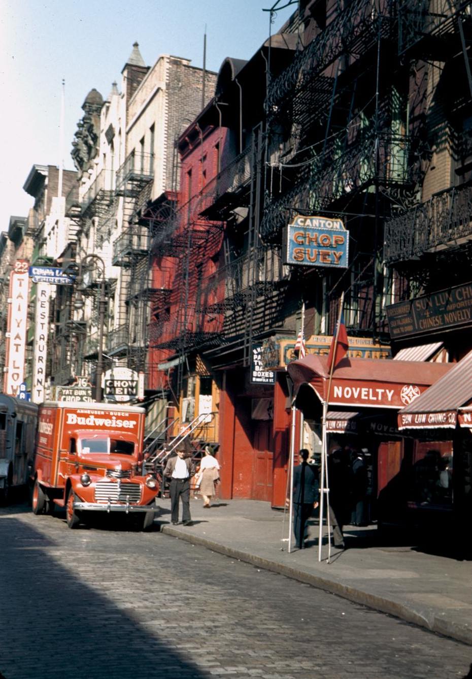 Street In New York'S Chinatown, 1942