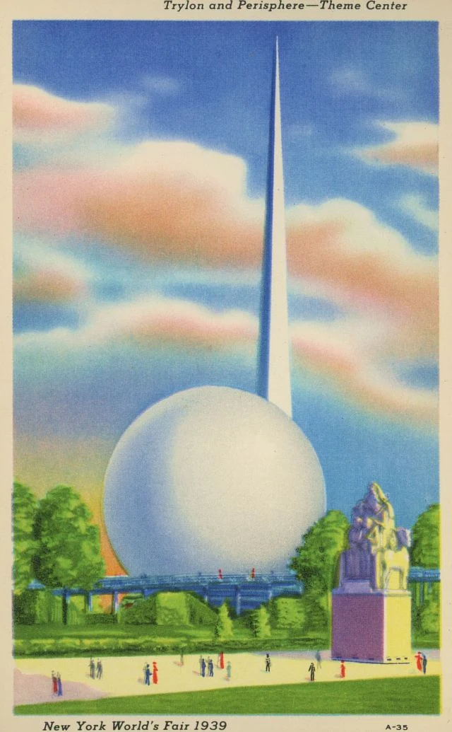 Trylon And Perisphere Theme Center, New York World'S Fair, 1939