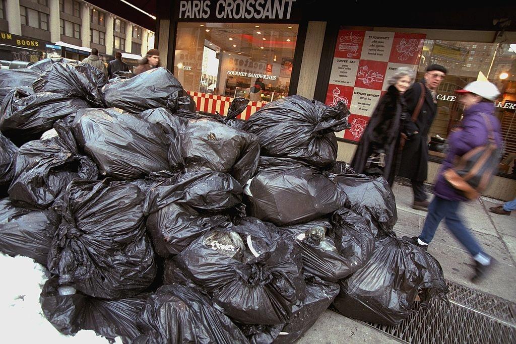 Garbage Piles Up Due To The Blizzard