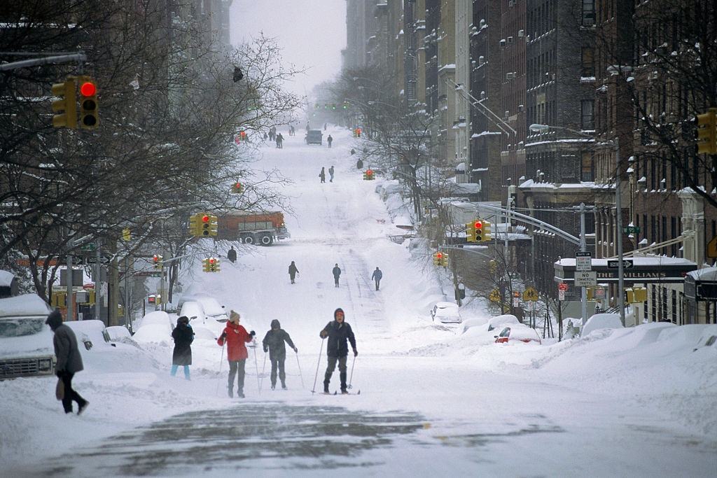 Skiing On West End Avenue, 1996