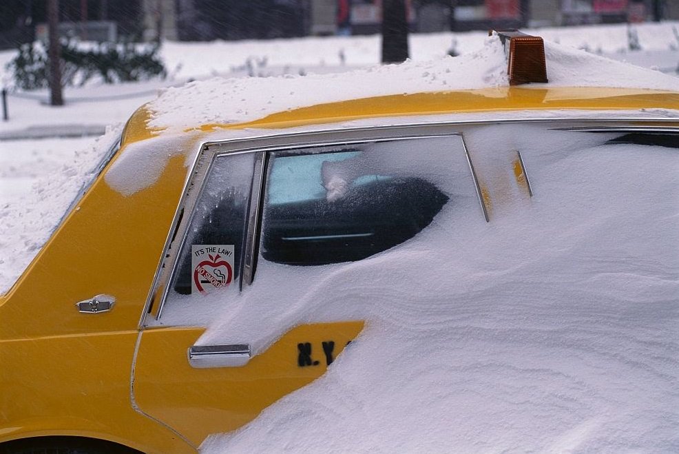 Taxi Covered With Snow, 1996