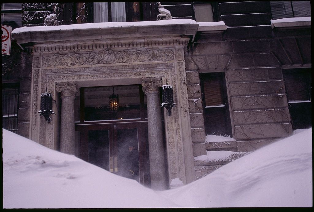 The Entrance To A Building Is Blocked By Snow Drifts, 1996