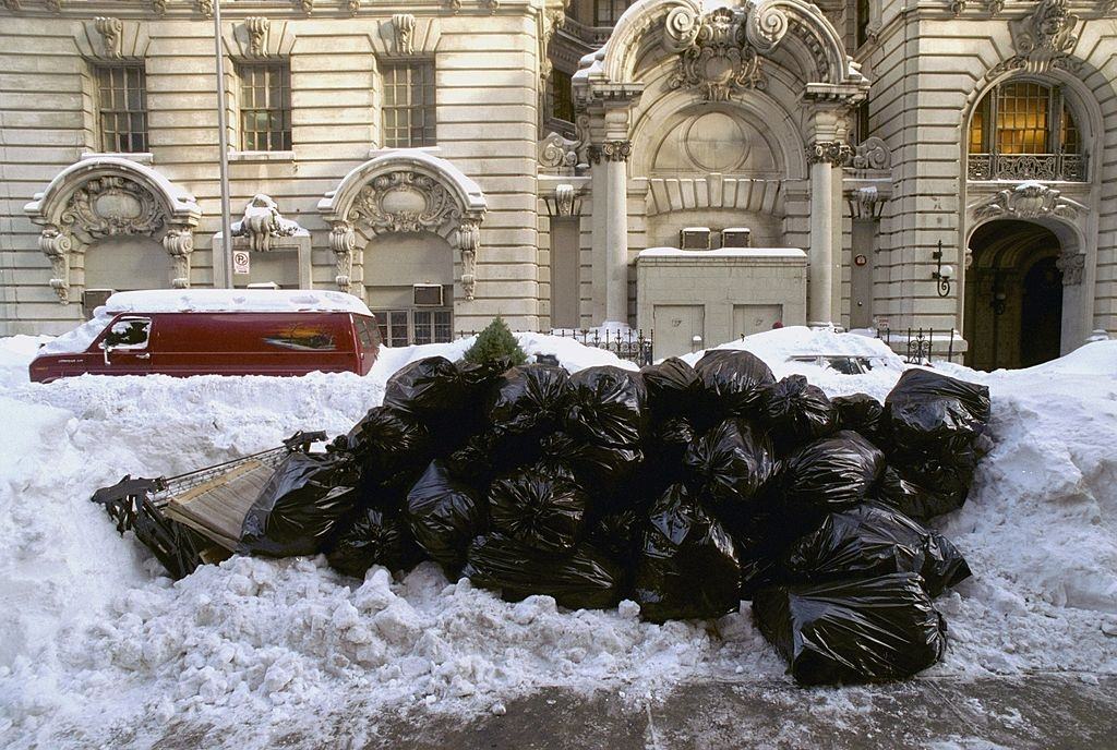 Garbage On 73Rd St. After Blizzard, 1996