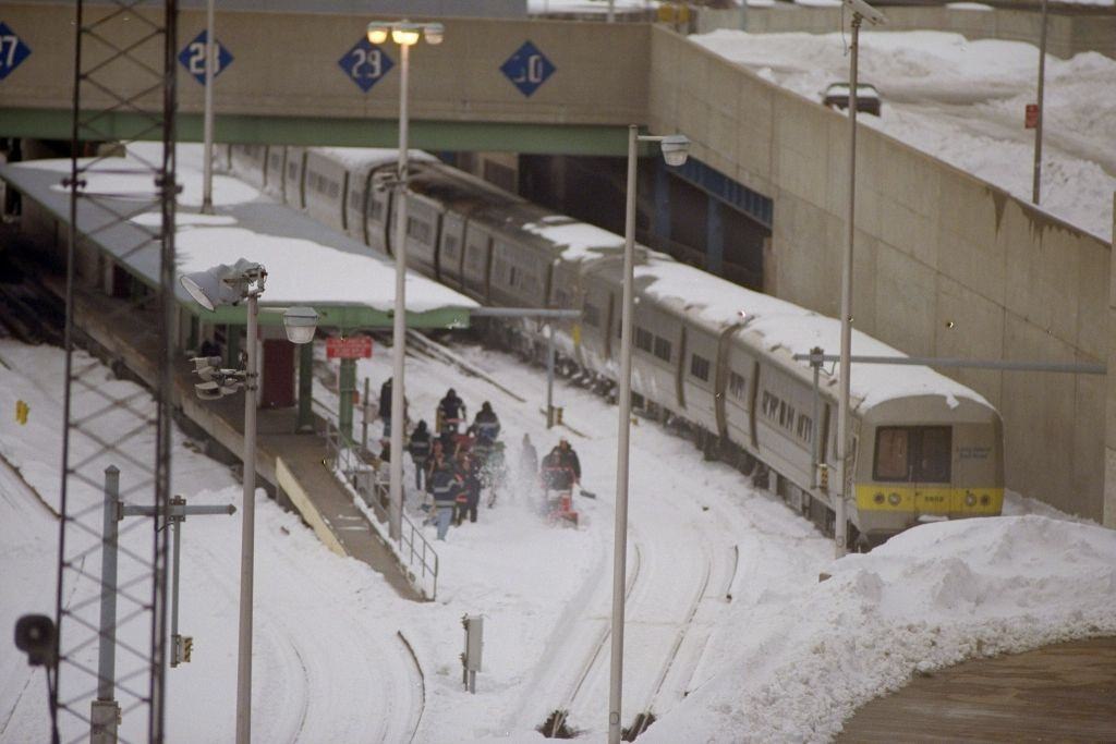 Workers Remove Snow From Train Tracks After A Blizzard, At The John D. Caemmerer Westside Storage Yard Complex Of The L.i.r.r. , 1996