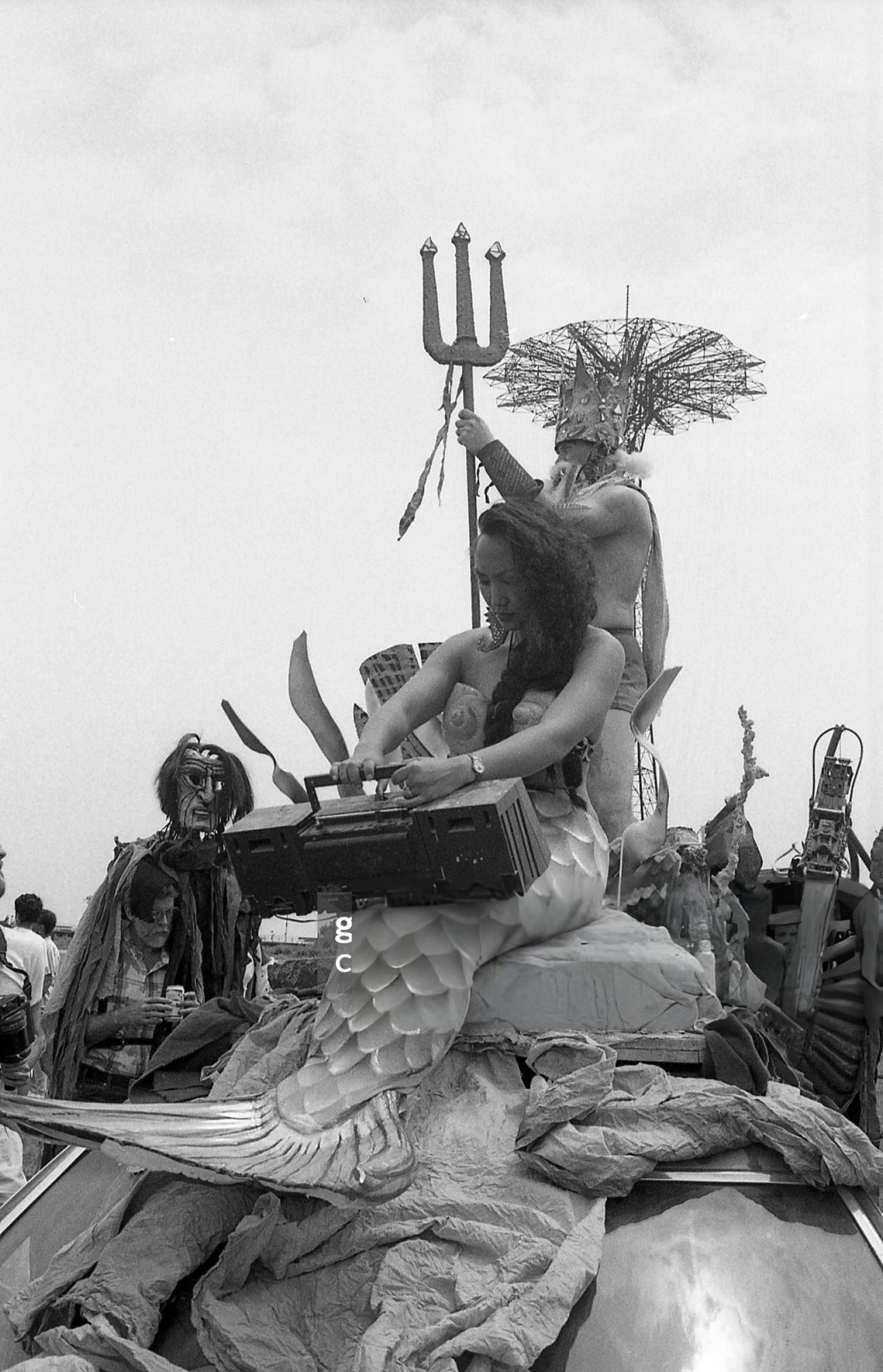 A Woman Dressed As A Mermaid And A Man Dressed As King Triton During The Coney Island Mermaid Parade, 1989.