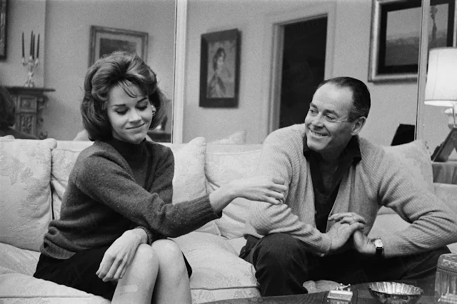 Jane Fonda Visits Her Father Henry Fonda In His New York Apartment In November 1959.