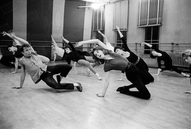 Jane Fonda In A Dance Class With Her Boyfriend, Actor And Dancer Timmy Everett, November 1959.