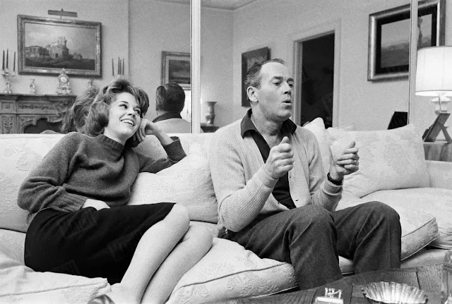Jane Fonda Visits Her Father Henry Fonda In His New York Apartment In November 1959.