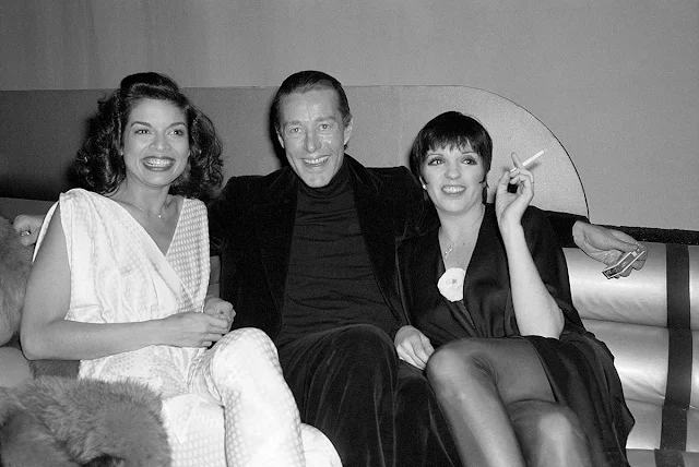 Bianca Jagger, Halston And Liza Minnelli.