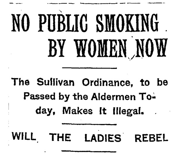 The Sullivan Ordinance: When New York City Passed The Ordinance To Forbid Women From Smoking In Public