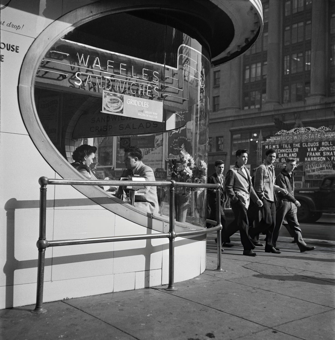 A Couple Has Lunch In A Sandwich Restaurant On Broadway, 1947.