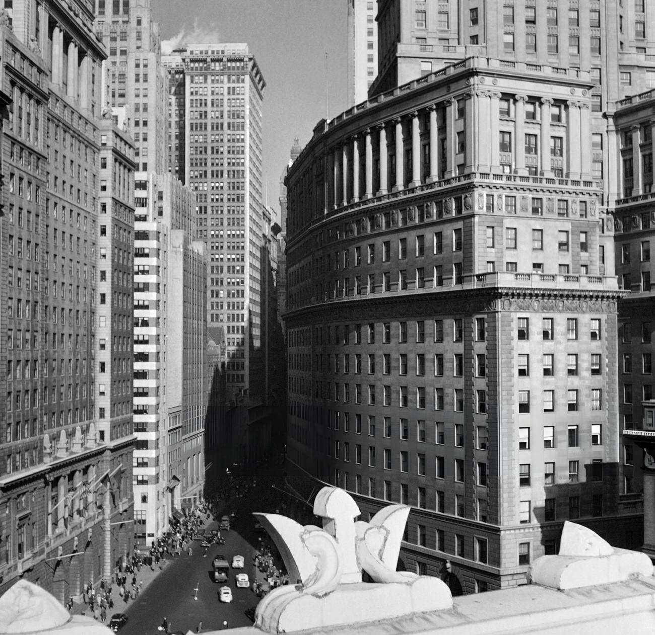 Broadway, With The Cunard Building, Viewed From The Alexander Hamilton Us Custom House, 1947.