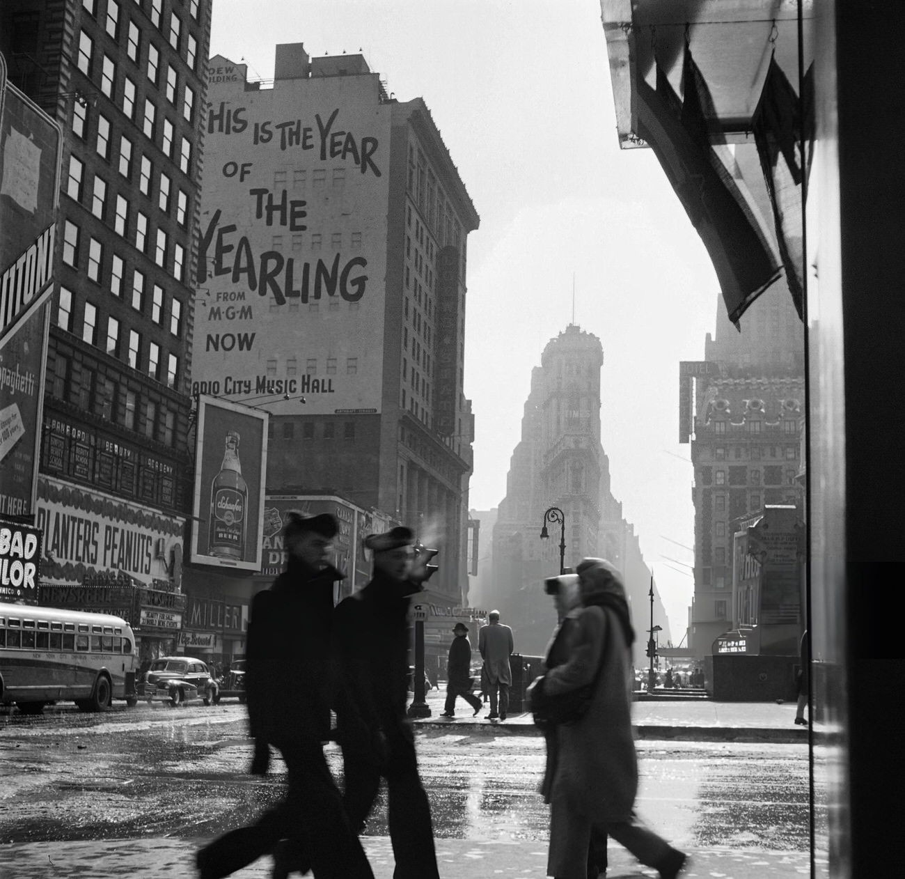 Two Sailors Walk In Times Square, 1947.