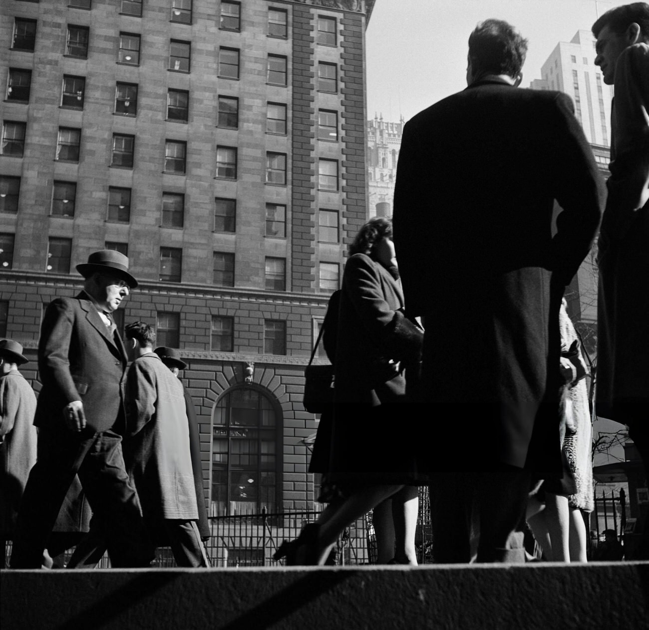 People Pass By The Standard Oil Building On Broadway, 1947.