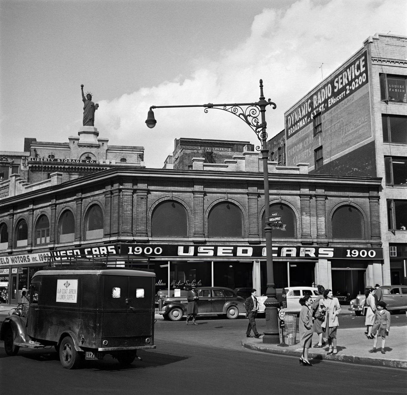 A Statue Of Liberty, Erected On The Roof Of A Broadway Warehouse, 1947.