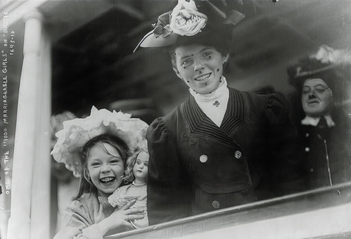 Ellis Island, N.y. - One Of The &Amp;Quot;1000 Marriageable Girls&Amp;Quot; On The &Amp;Quot;Baltic&Amp;Quot;, 1907.