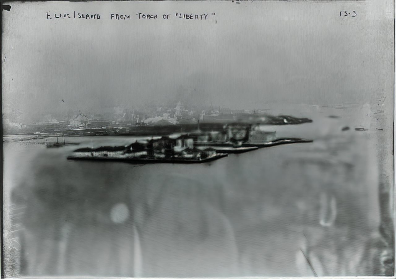 Ellis Island, N.y. - View From The Torch Of &Amp;Quot;Liberty&Amp;Quot;, 1908.