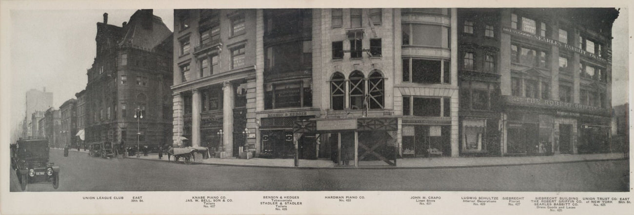 East 38Th St. - Hardman Piano Co. - Benson &Amp;Amp; Hedges, Tobacconists - Union League Club.