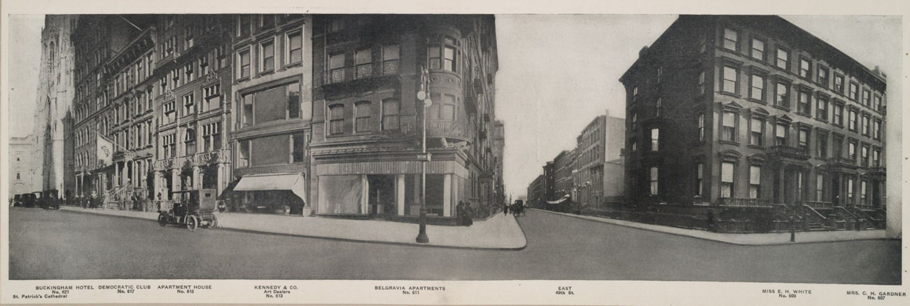 No. 507 Mrs. C.h. Gardner - East 49Th St. - Belgravia Apartments - No. 621 Buckingham Hotel - St. Patrick'S Cathedral.