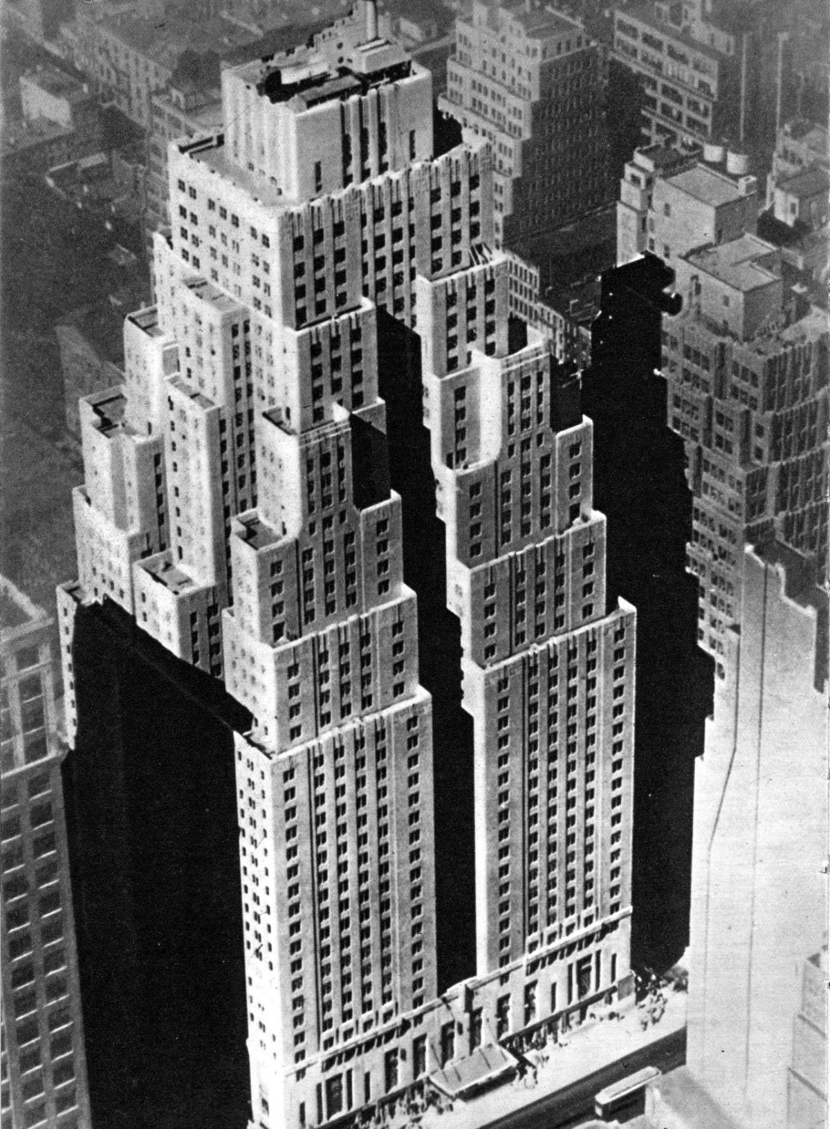 An Aerial View Of The New Yorker Hotel, 1930S.