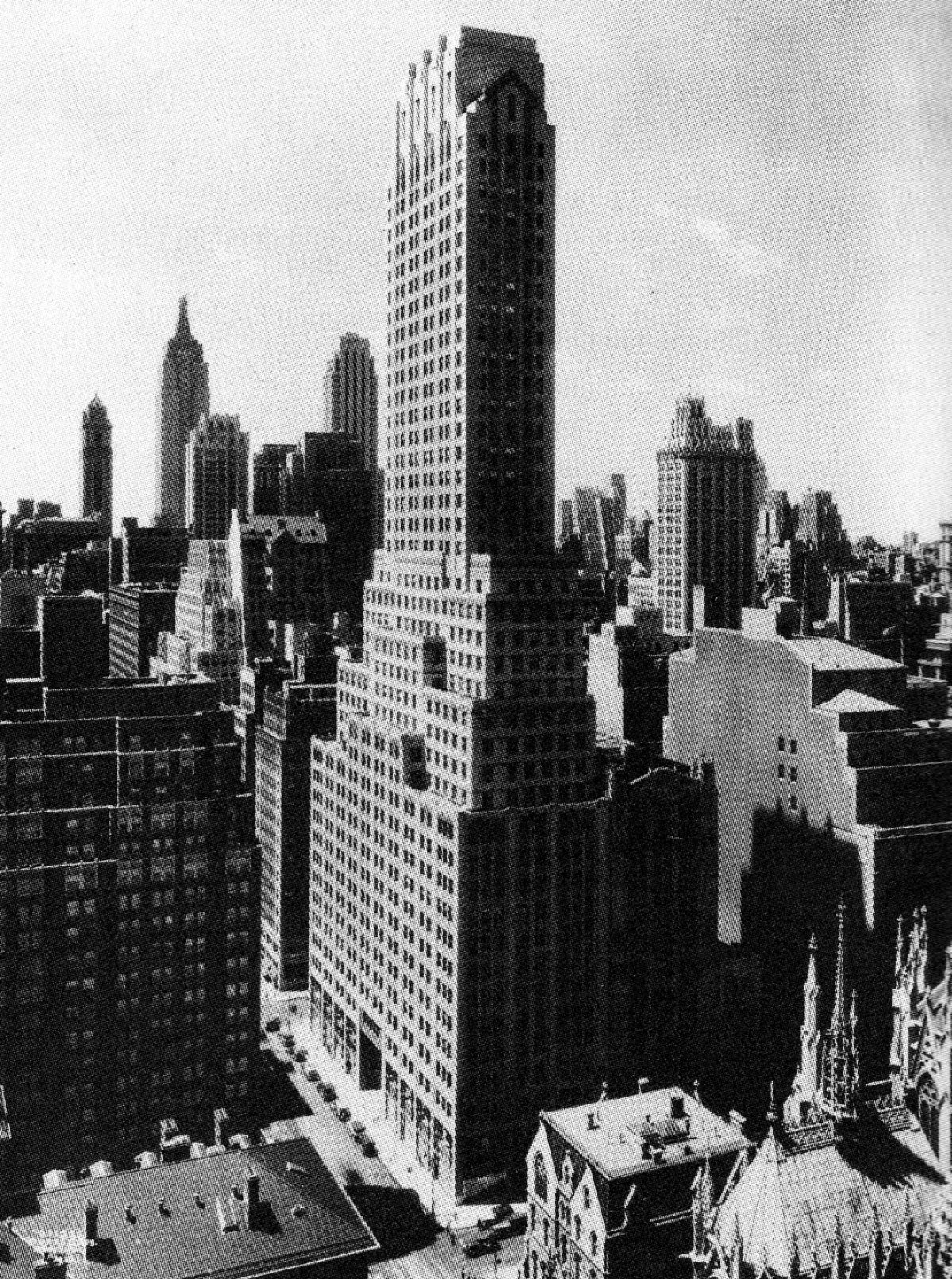 The 444 Madison Avenue Building With The Empire State Building In The Background, 1931.