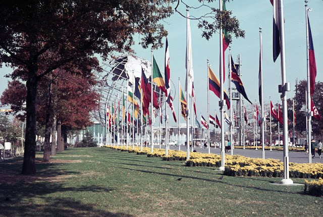 Flags At New York World'S Fair