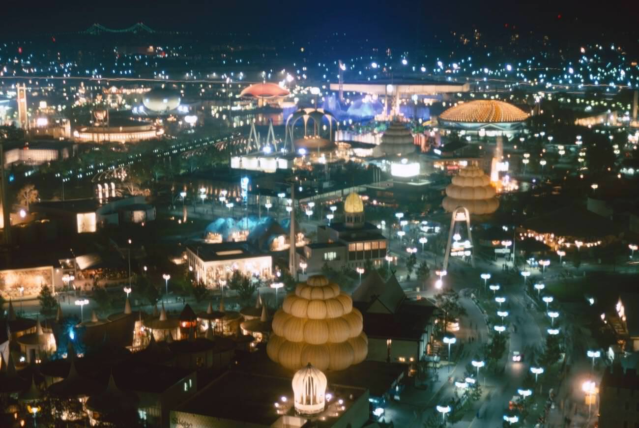 The 1964 World'S Fair At Flushing Meadows-Corona Park In Queens, New York City At Night, 1964.