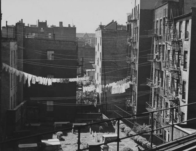 Tenements And Graveyard From Chatham Square El Station, 1946