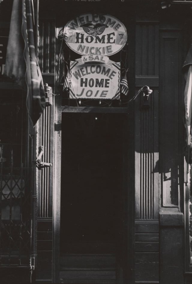 “Welcome Home” Signs On 3Rd Avenue, 1945