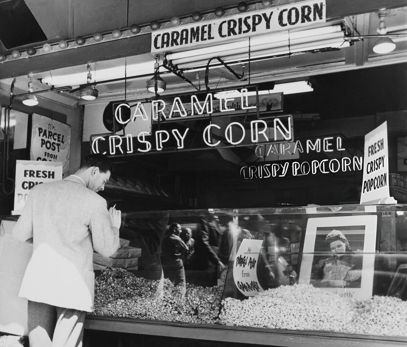 A Popcorn Store In New York, 1947.