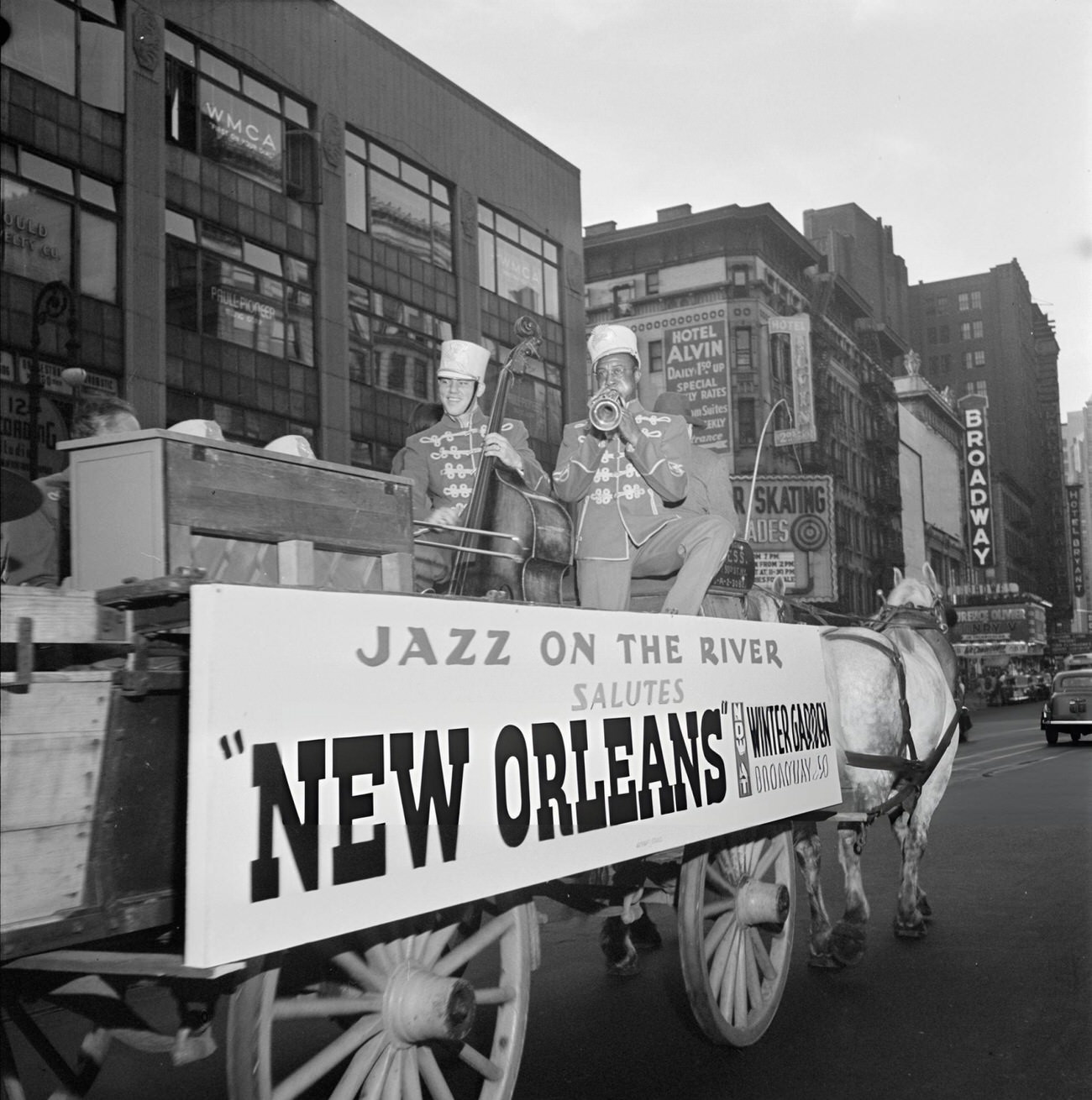 Portrait Of Art Hodes, Henry (Clay) Goodwin, Sandy Williams, And Cecil (Xavier) Scott, Times Square, 1947.