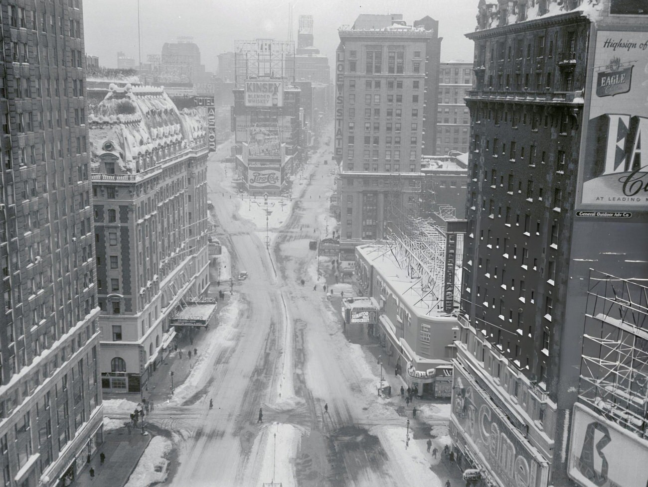 Times Square After A Huge Snowfall, Manhattan, 1948.