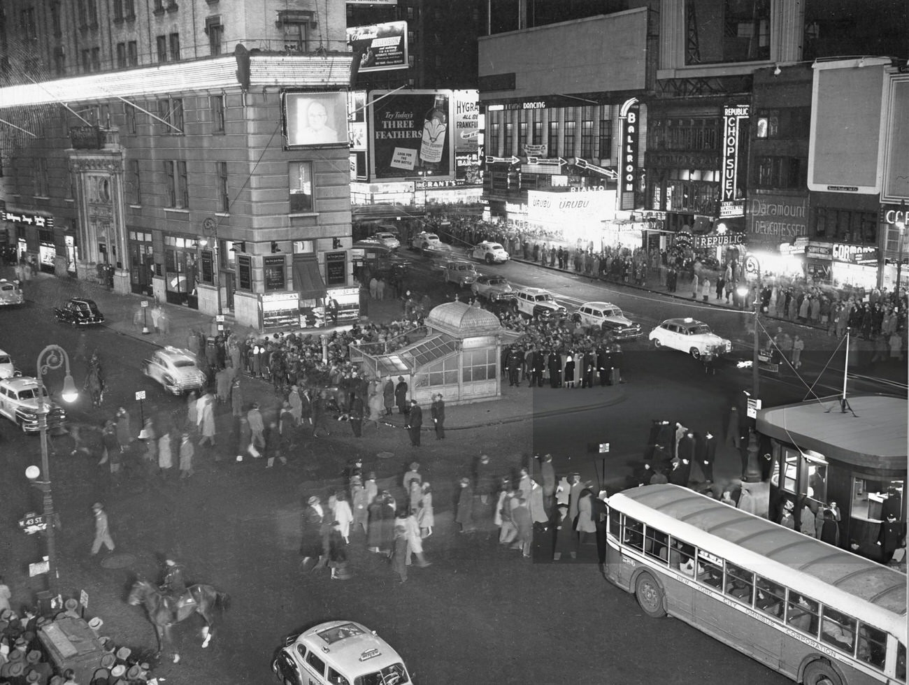 People Gathered In Times Square To Get Early Election Returns, 1948.